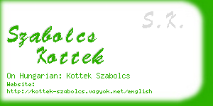 szabolcs kottek business card